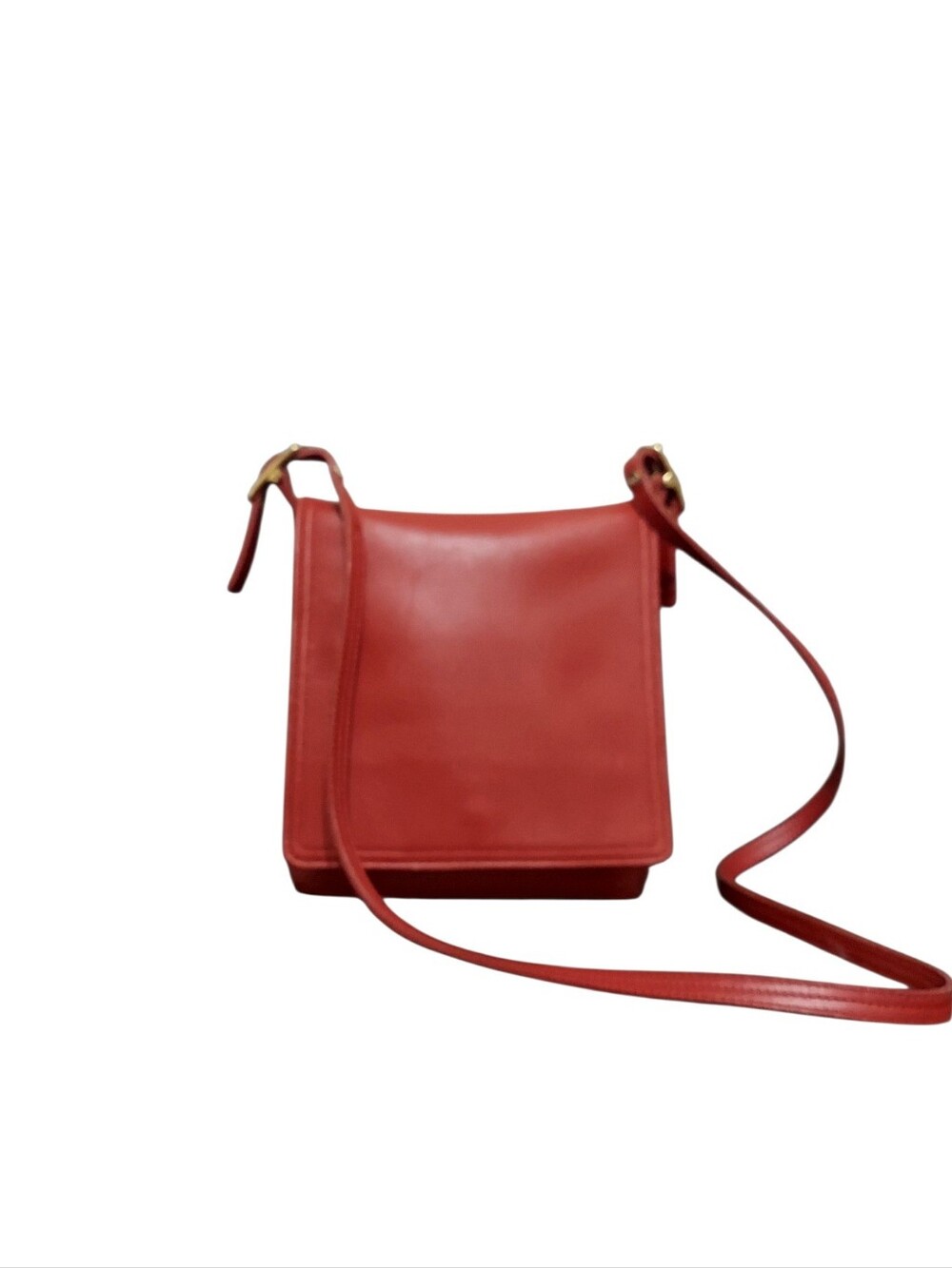 Coach Legacy Vintage Red Small Flap Crossbody With Brass No. 9821 Like New